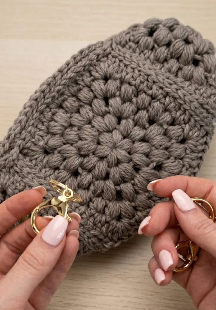 Puff Stitch Granny Square Crossbody Bag