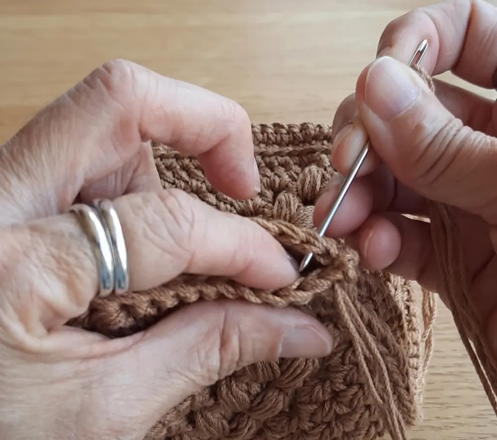Boho crochet crossbody bag