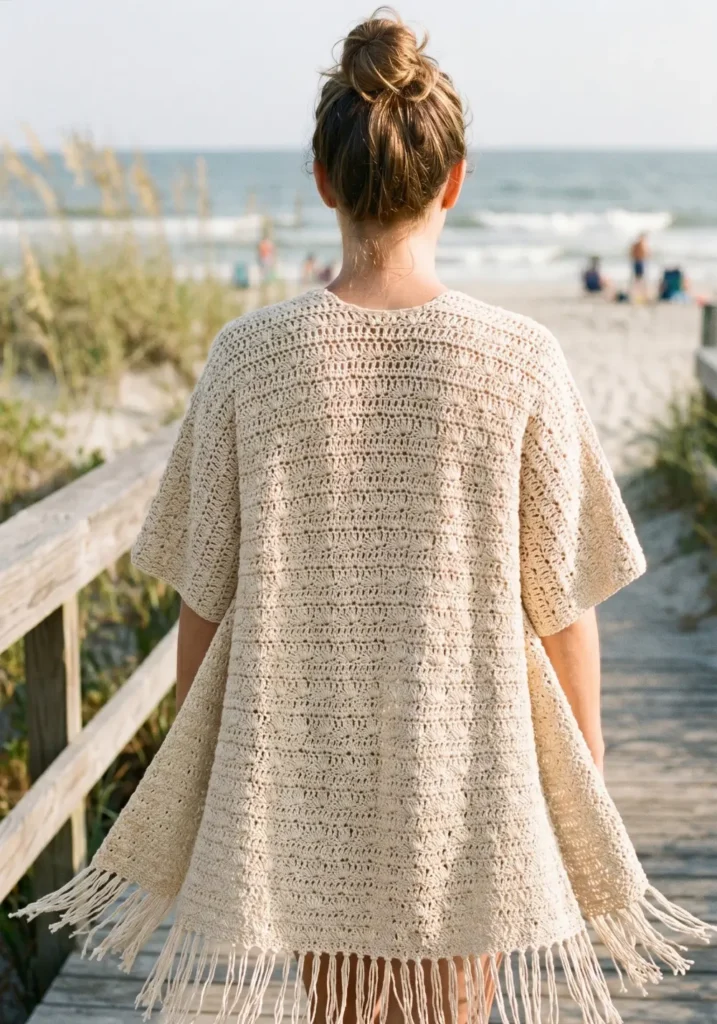 Breezy Crochet Beach Kimono