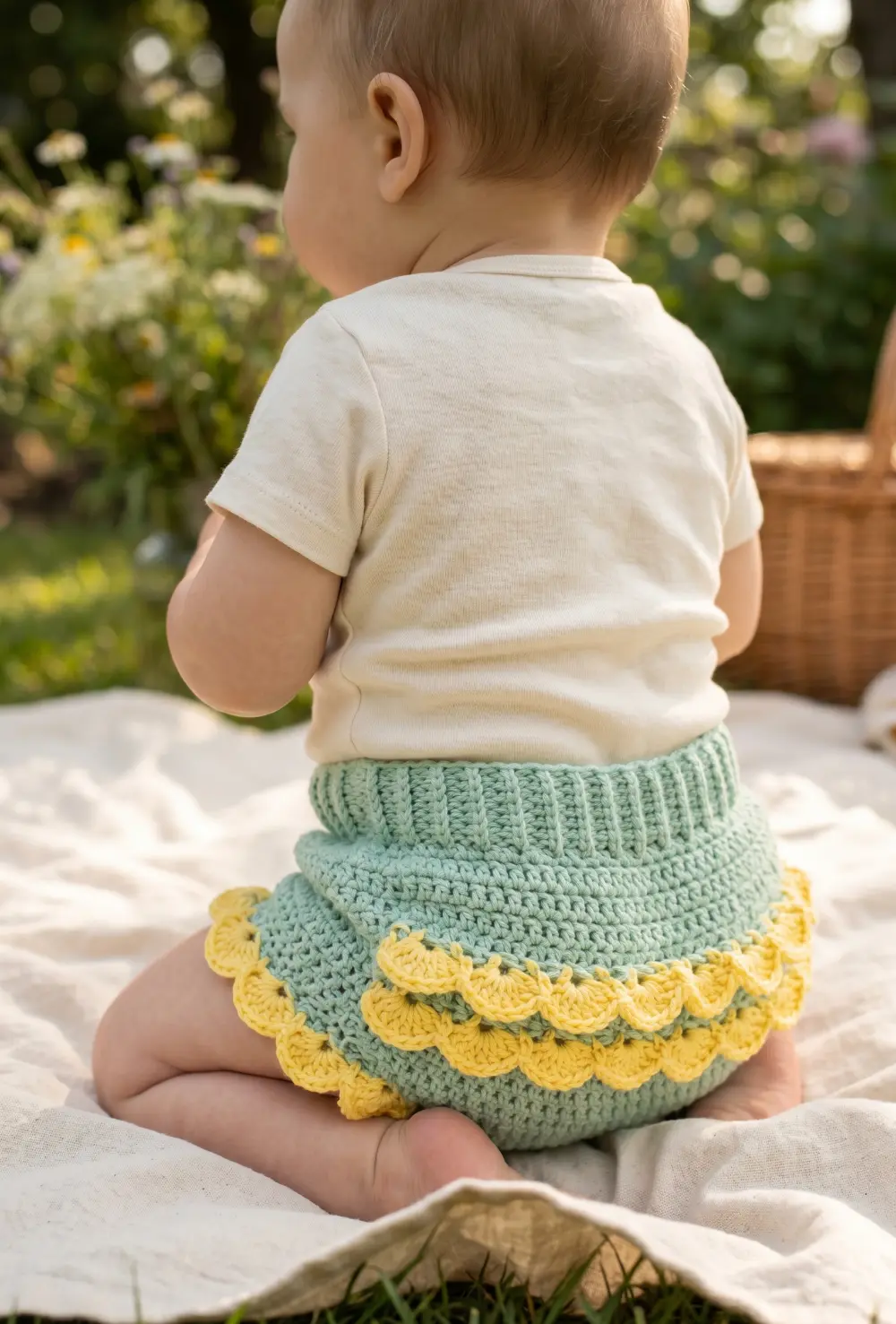 Crochet Baby Bloomers with Ruffles