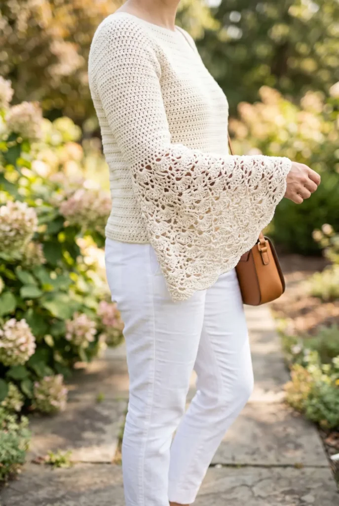Crochet Bell Sleeve Top Style