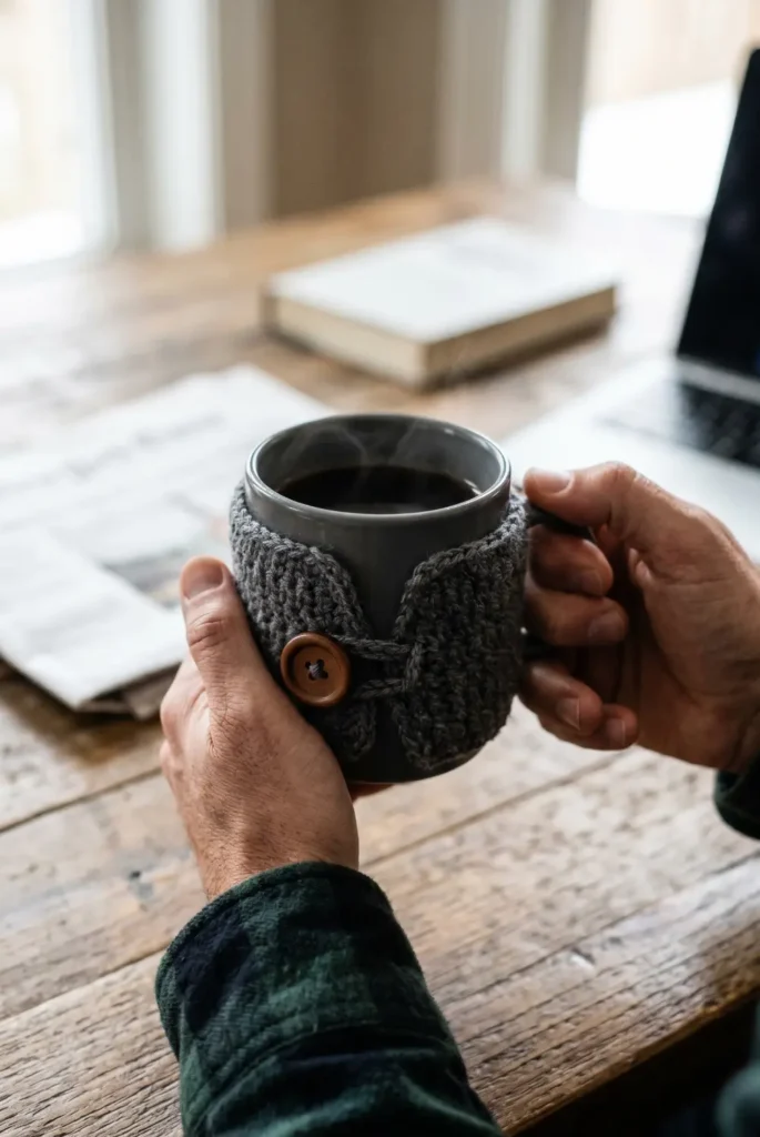 Crochet Father's Day Coffee Mug Cozy Pattern