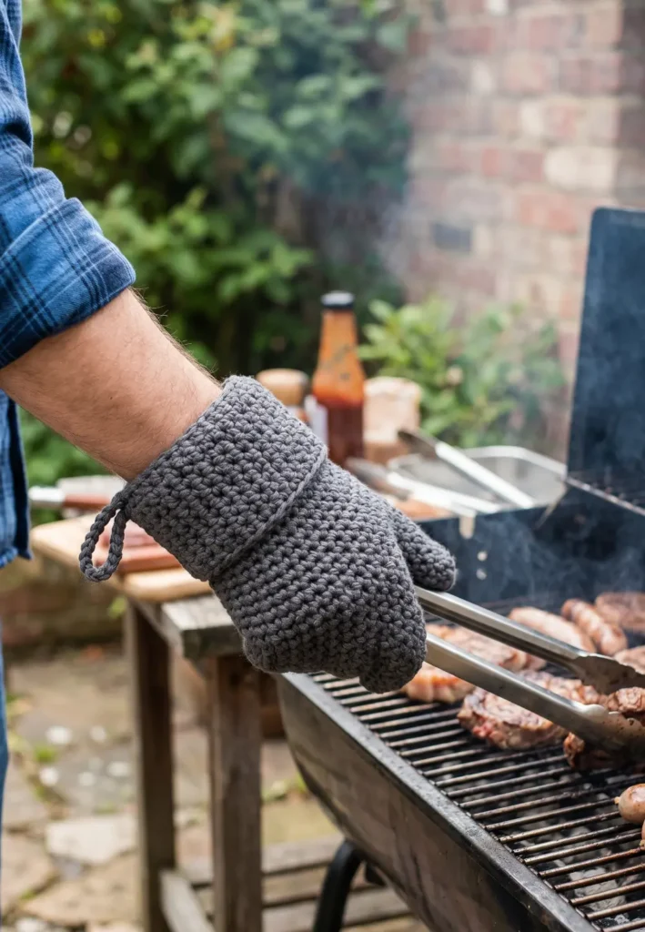 Crochet Grill Mitt Free Pattern