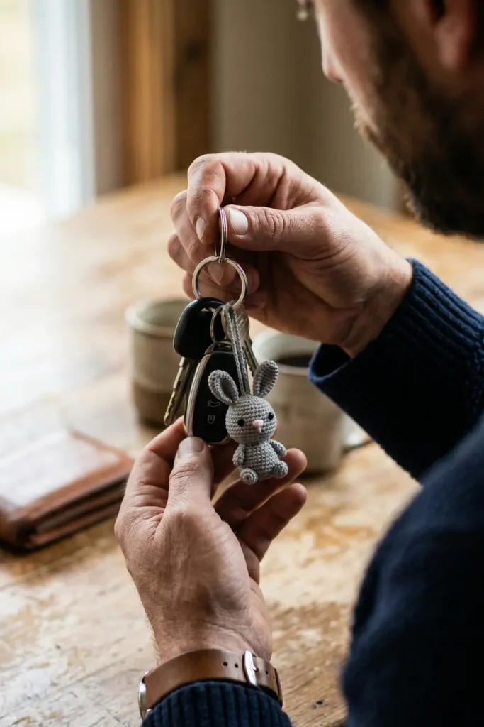 Crochet Keychain Gift Pattern for Dad