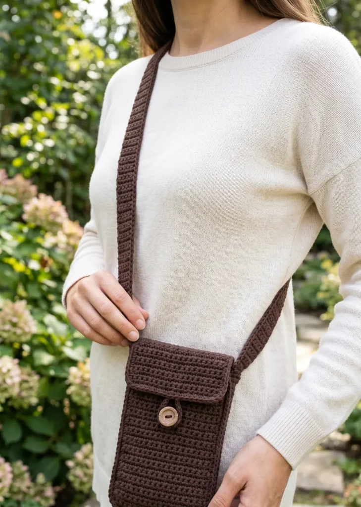 Crochet Phone Pouch with Strap