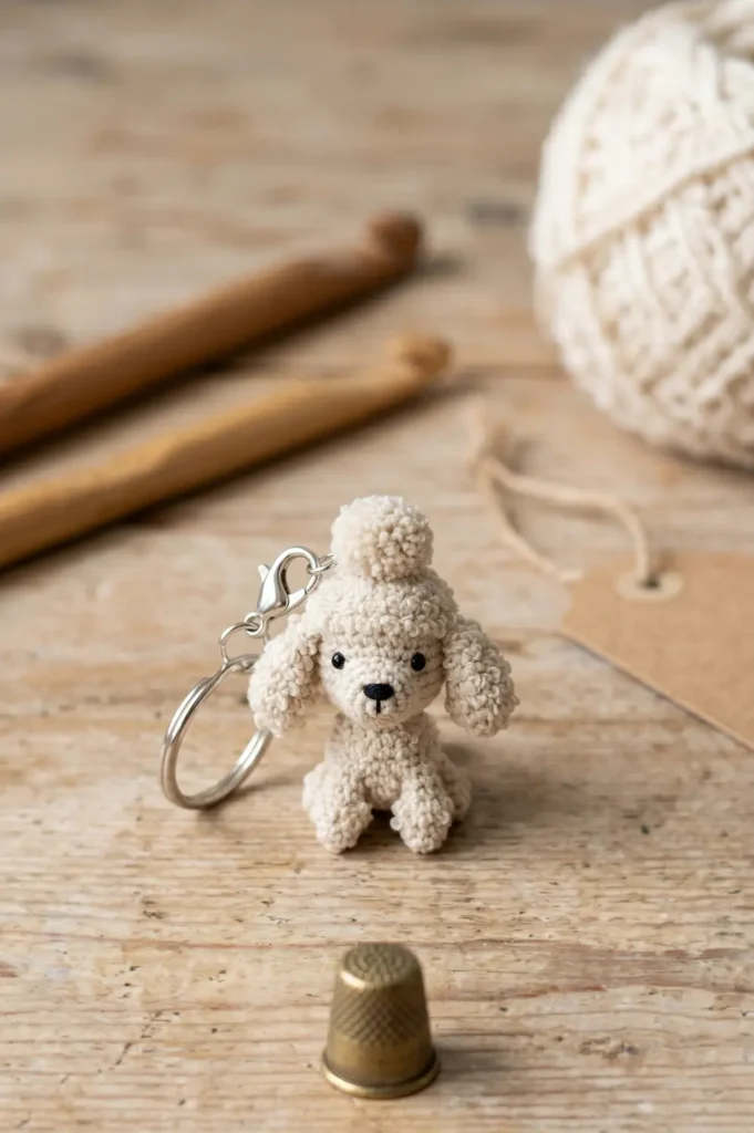 Crochet Poodle Keychain Pattern