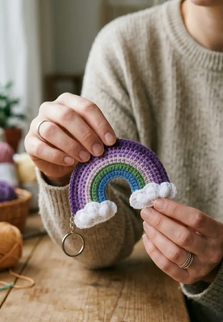 Crochet Rainbow Charm