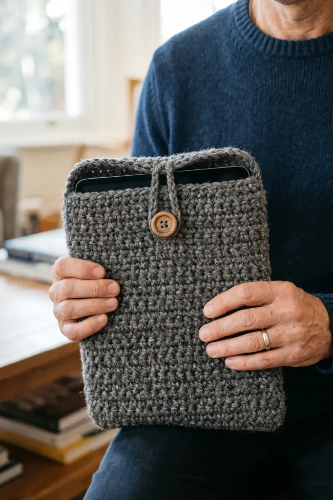 Crochet Tablet Sleeve for Dad