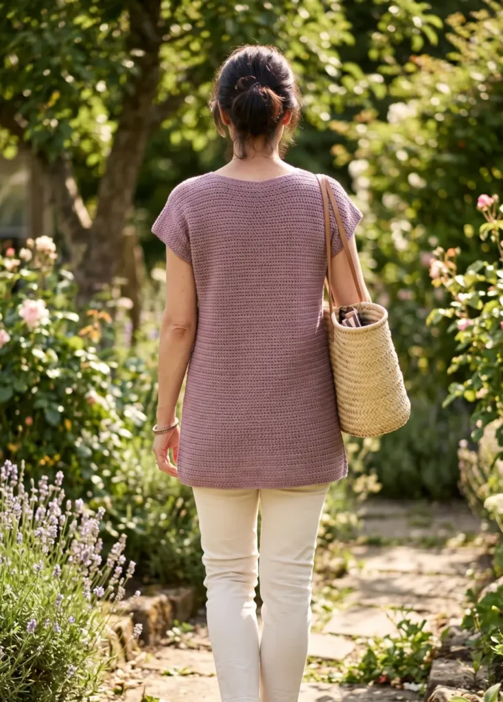 Crochet Tunic with Slim-Fit Pants