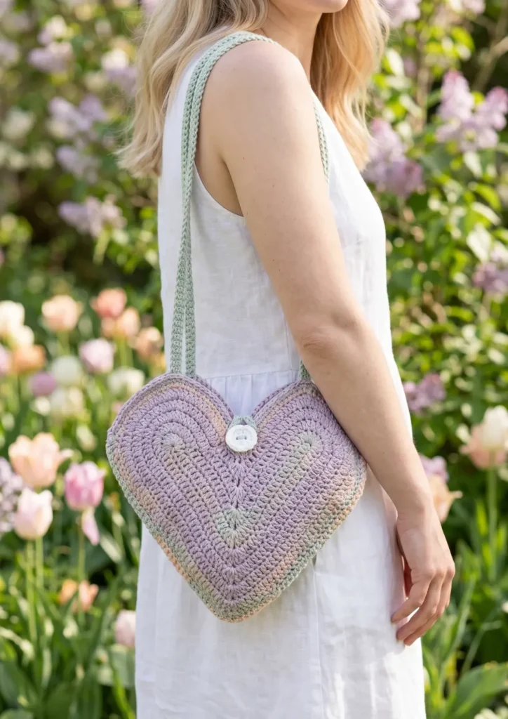 Cute Heart-Shaped Crochet Bag Pattern