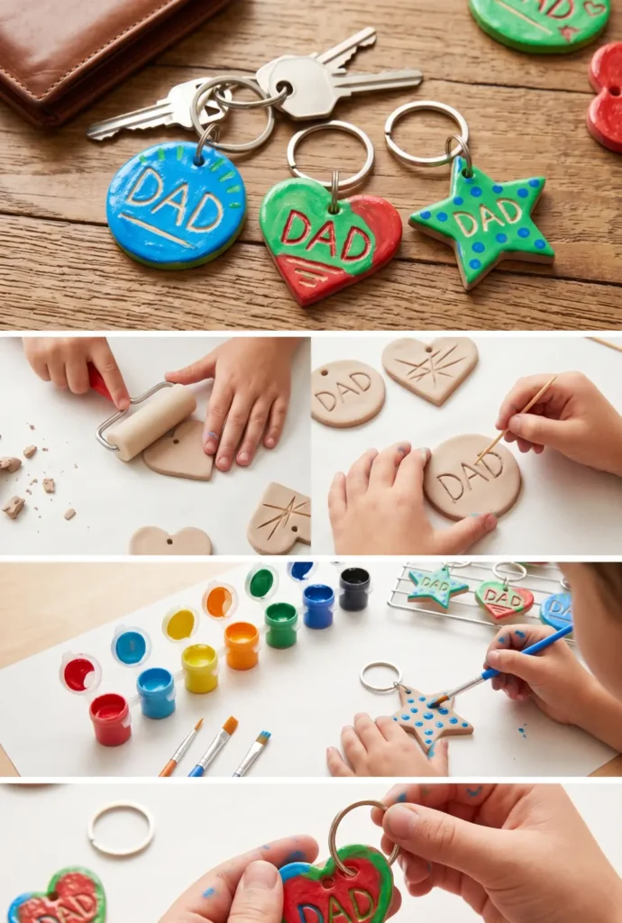 DIY Dad Keychain Craft for Kids