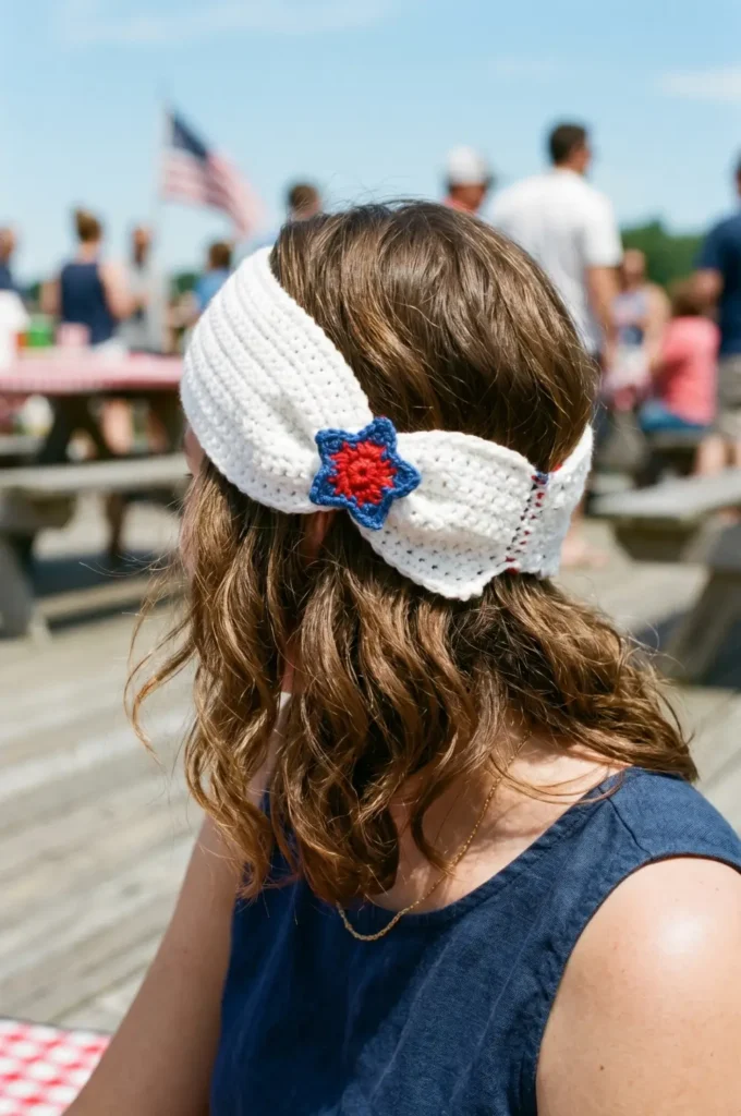 Easy 4th of July Crochet Headband