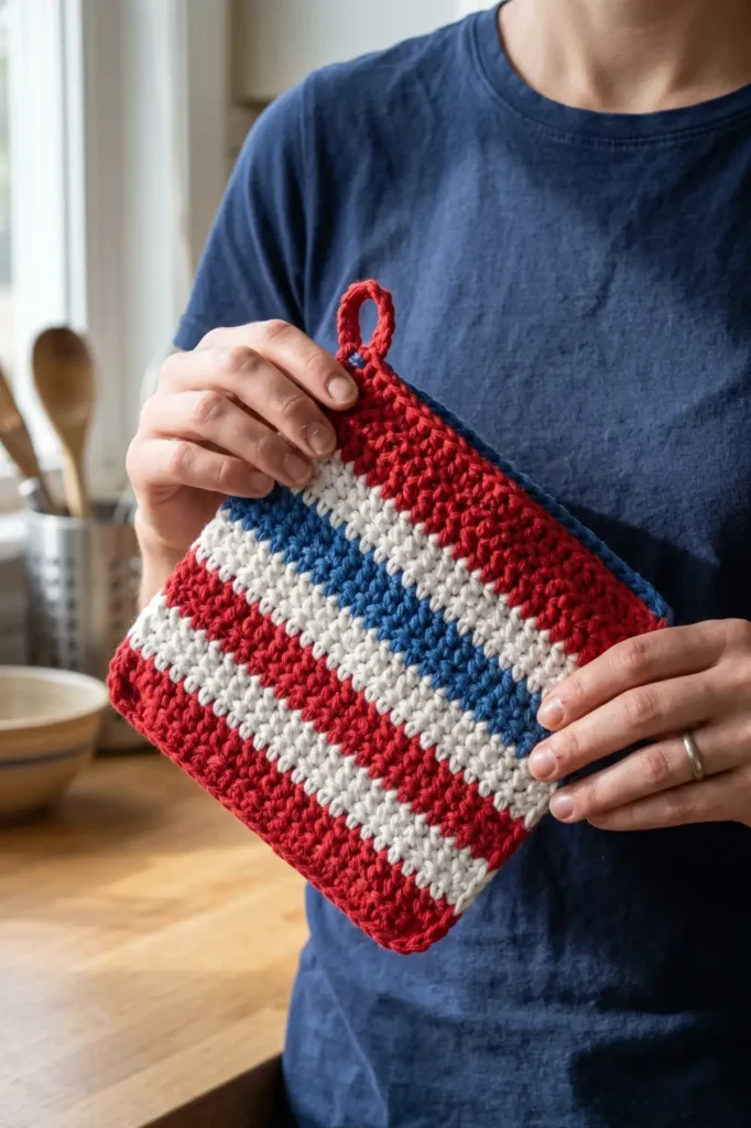 Easy Crochet BBQ Pot Holder Pattern