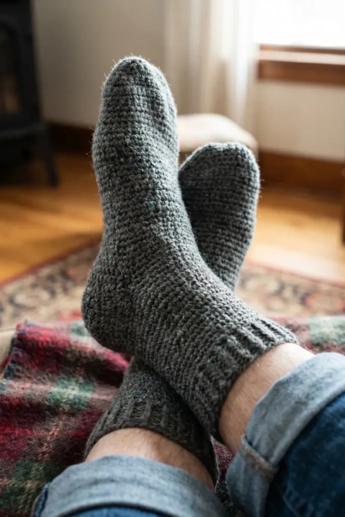 Easy Crochet Socks for Men