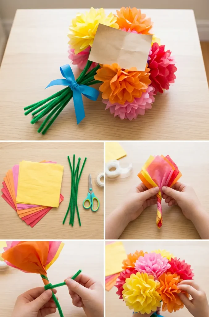 Easy Father's Day Paper Bouquet