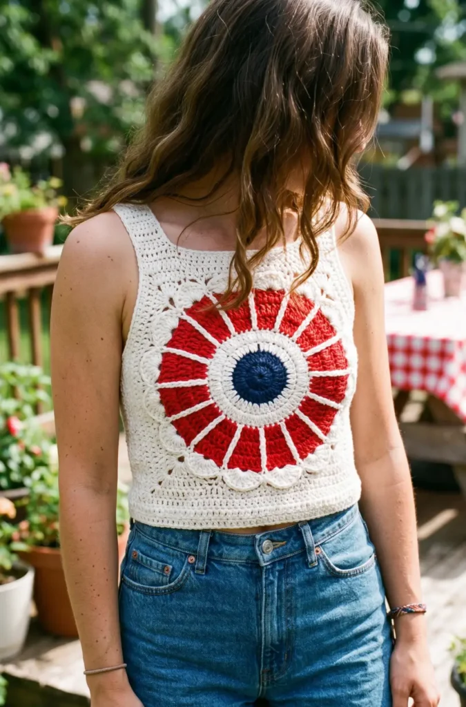Easy Firework Burst Coaster Pattern