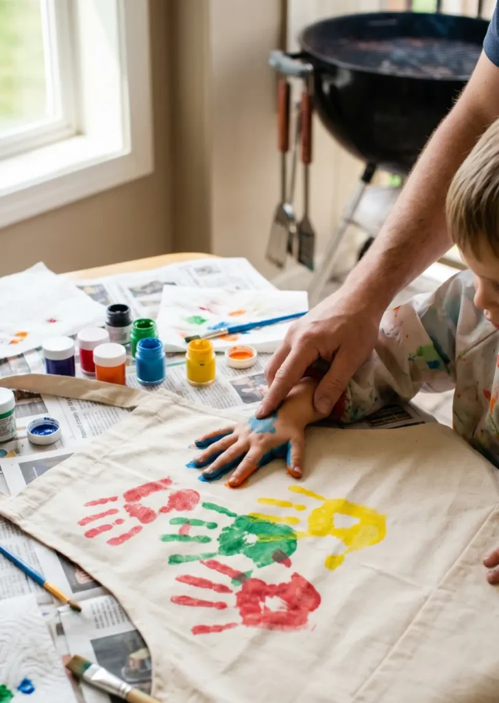 Father's Day Handprint Apron Craft