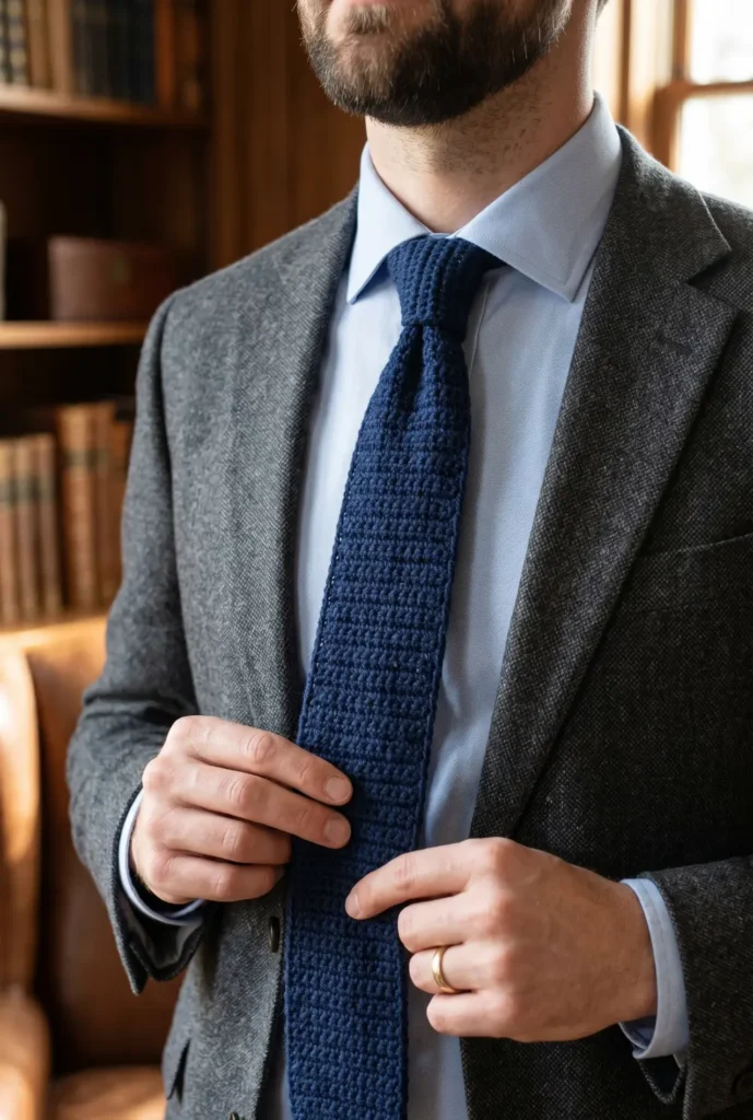Handmade Crochet Tie Free Pattern