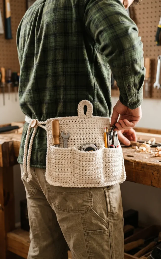 Handmade Crochet Tool Belt Organizer