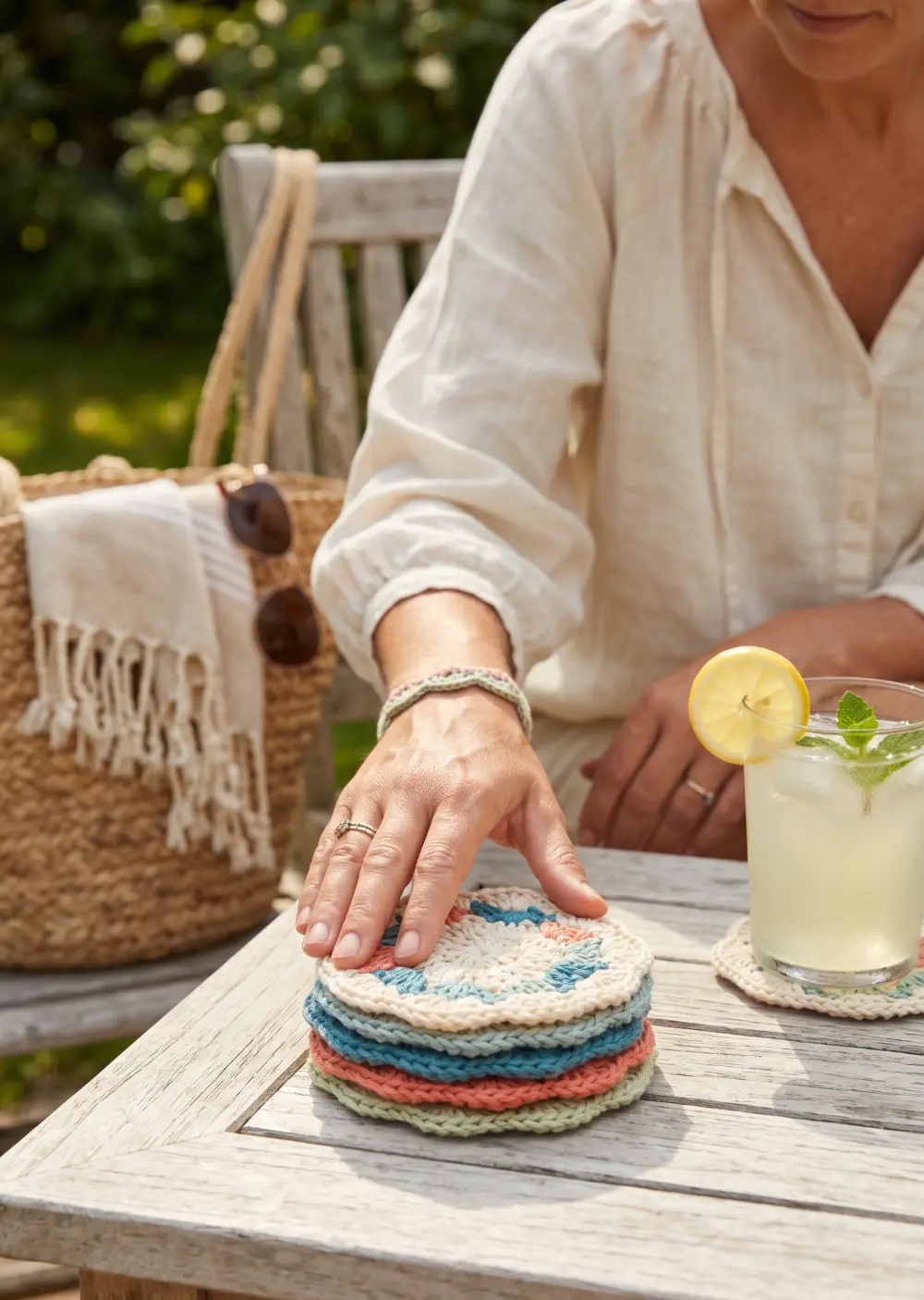 Handmade Shell Coasters