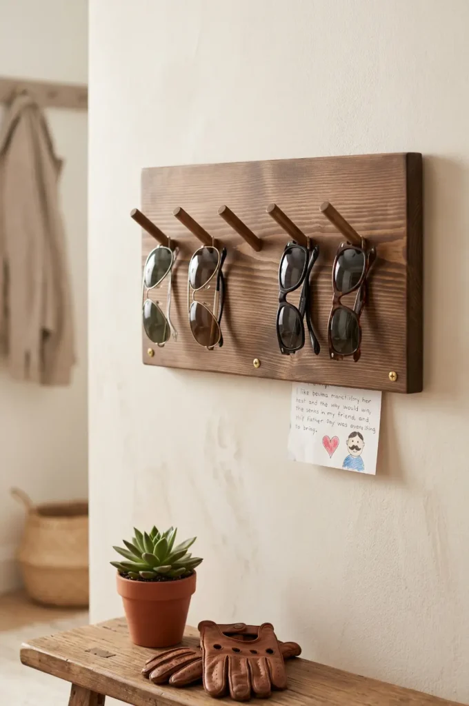 Handmade Wooden Sunglasses Holder