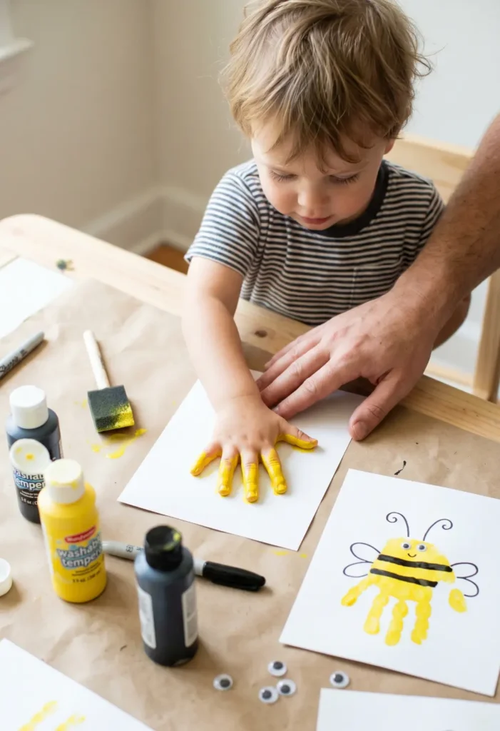 Handprint Bee Painting