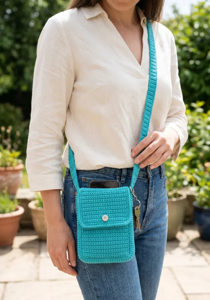 Mini Crochet Crossbody Bag Idea