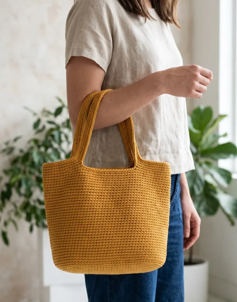Modern Minimalist Crochet Tote Design