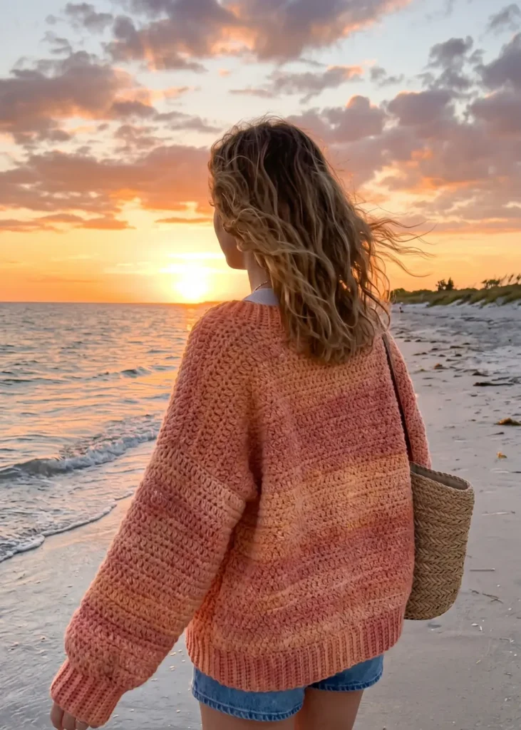 Oversized Crochet Sweater for Breezy Evenings