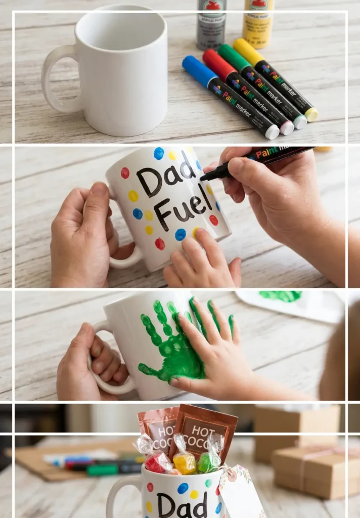 Painted Mug "Dad Fuel" Design
