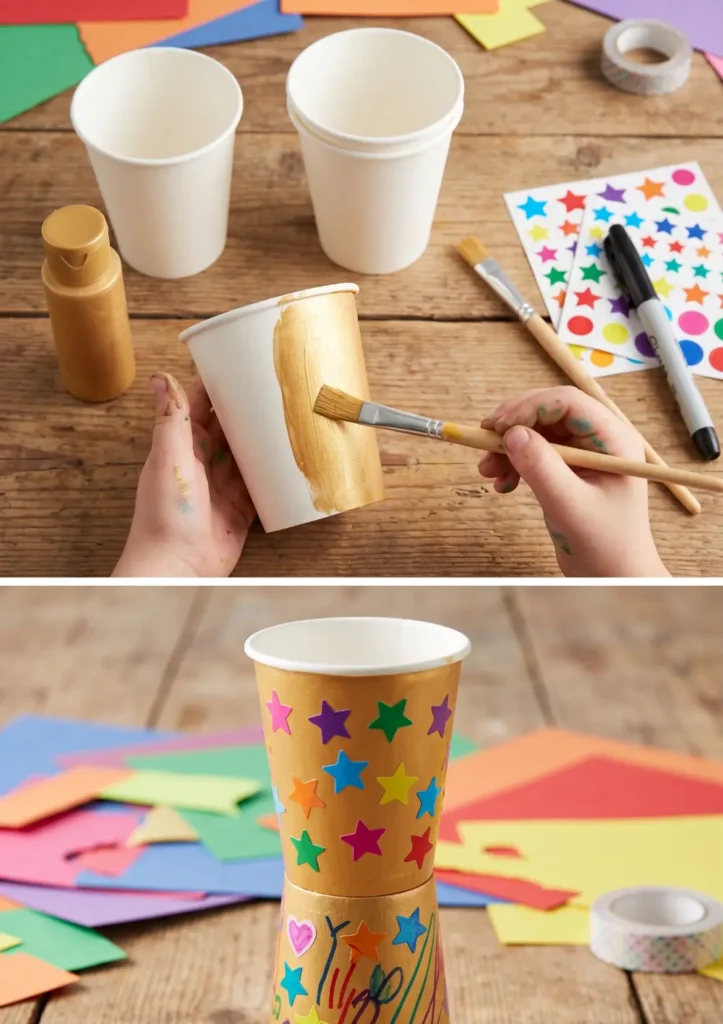 Paper Cup Trophy for Father's Day