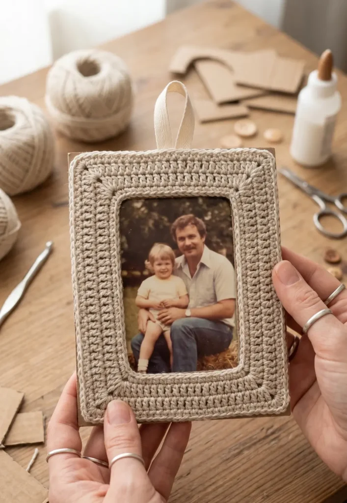 Personalized Crochet Photo Frame Pattern