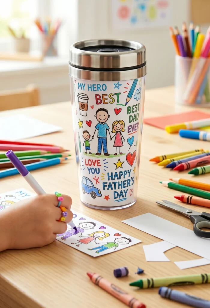 Personalized Dad Travel Mug Design