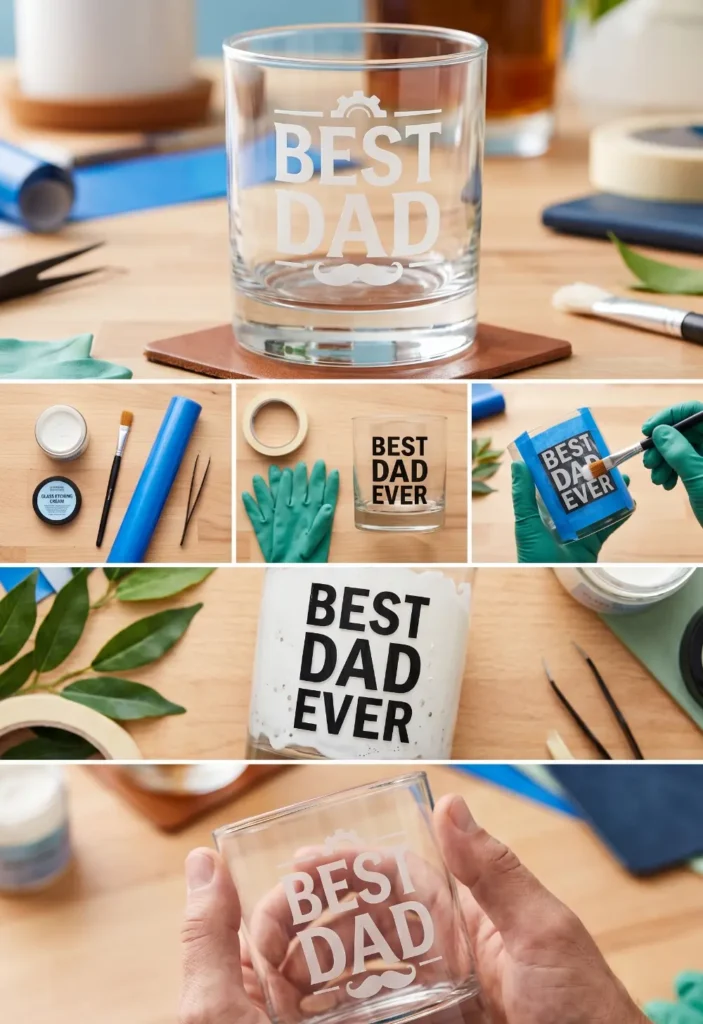 Personalized Father's Day Whiskey Glass Design