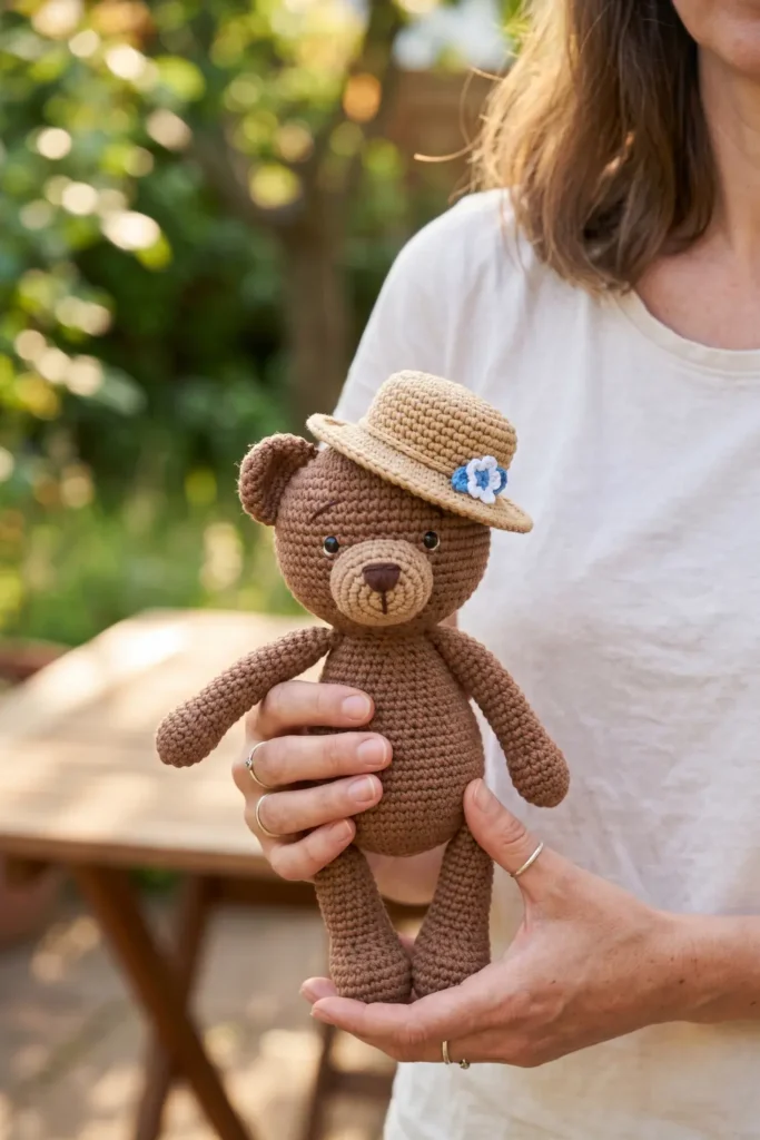 Summer Hat-Wearing Bear