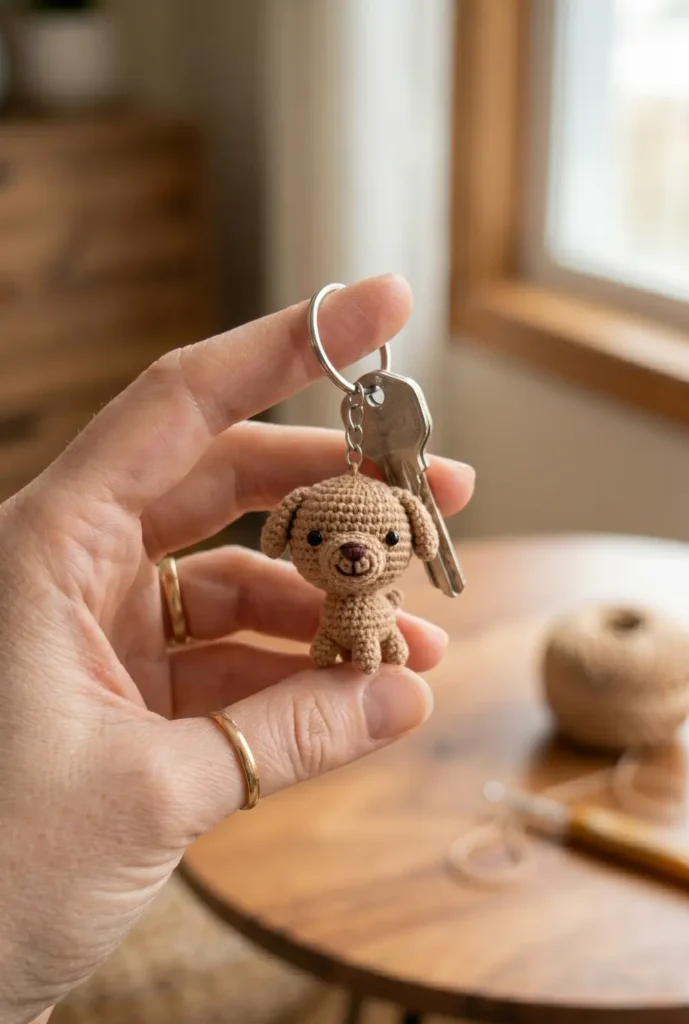 Tiny Amigurumi Dog Keychain Pattern