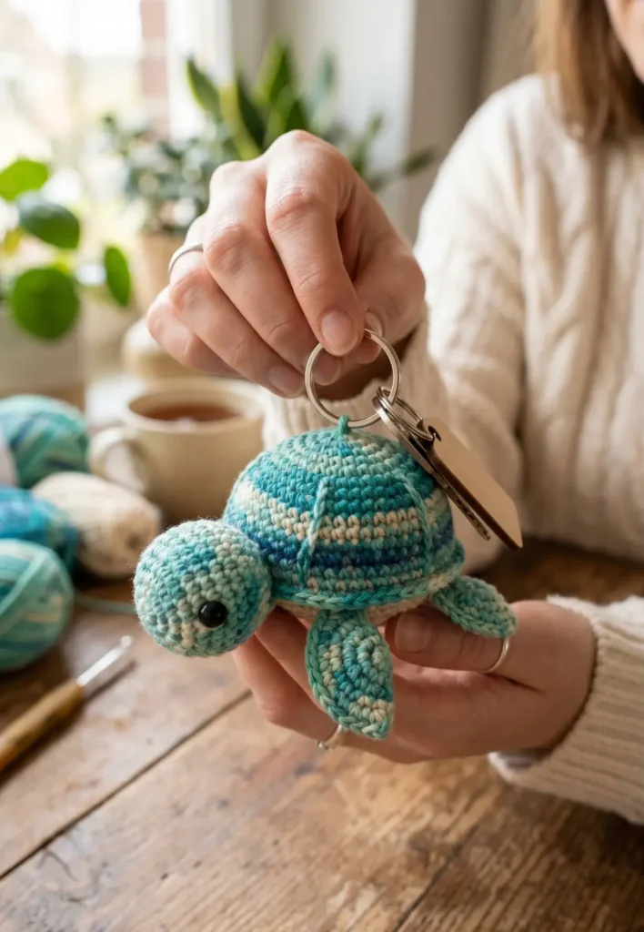 Tiny Turtle Keychain