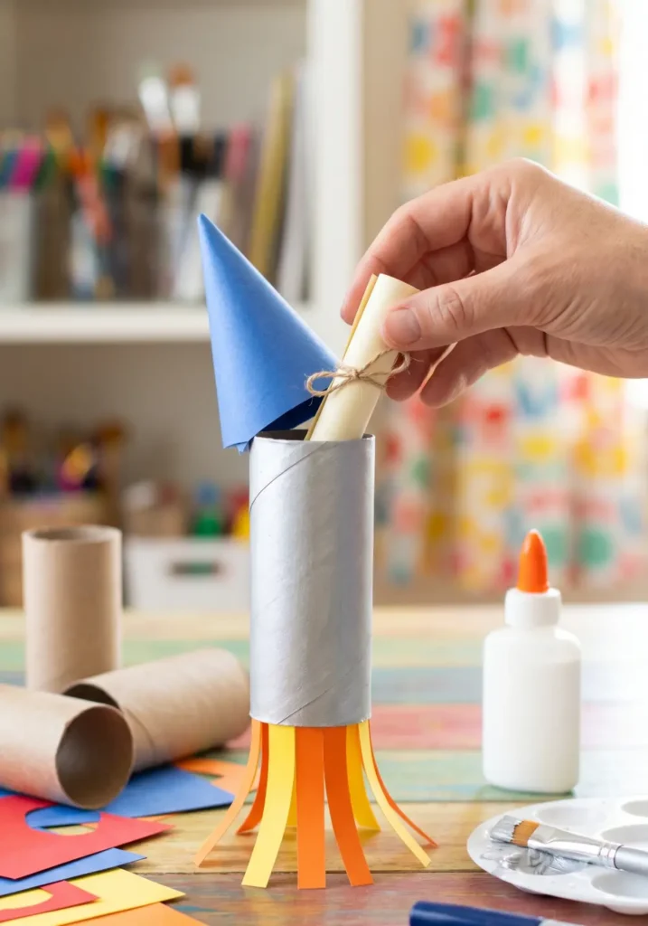Toilet Paper Roll Father's Day Rocket Craft