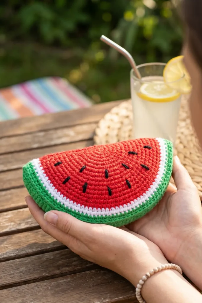 Watermelon Slice Plushie