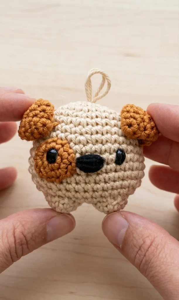 Dog crochet Amigurumi keychain