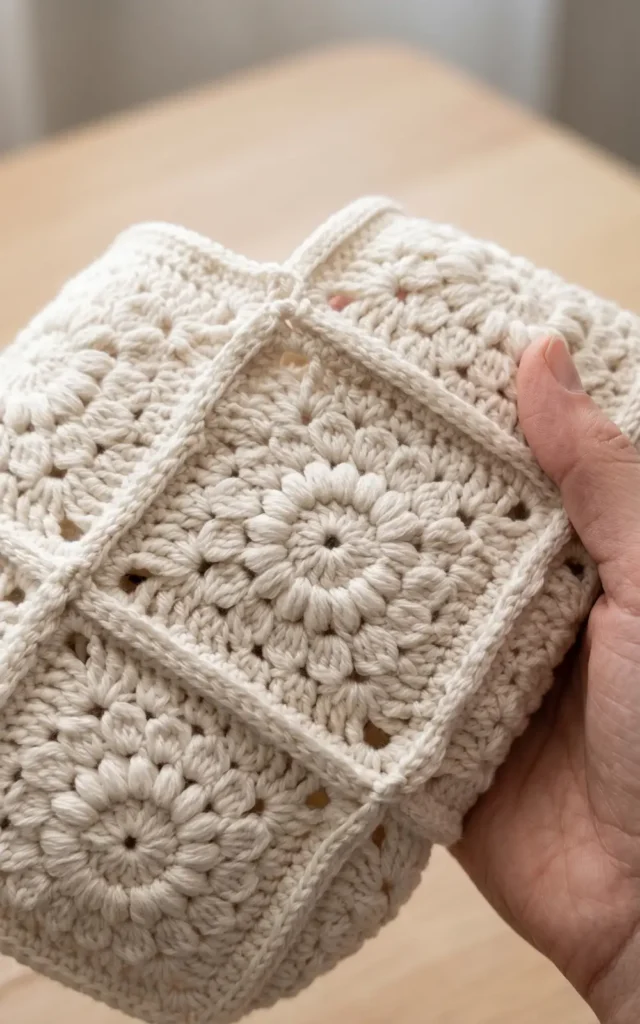 How to Crochet a Sunflower Granny Square Bag