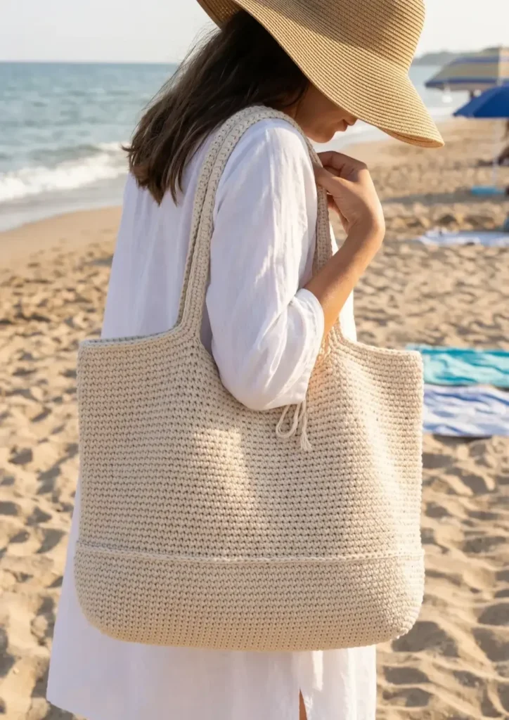 1. Classic Crochet Beach Tote Pattern