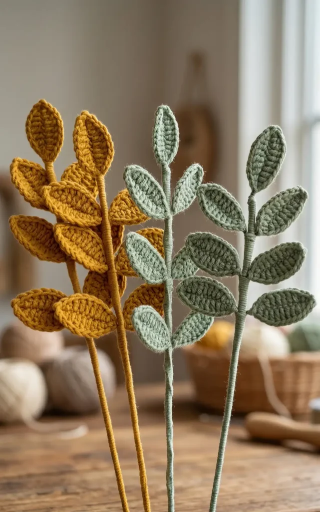 Crochet Leaves Easy Bouquet Pattern