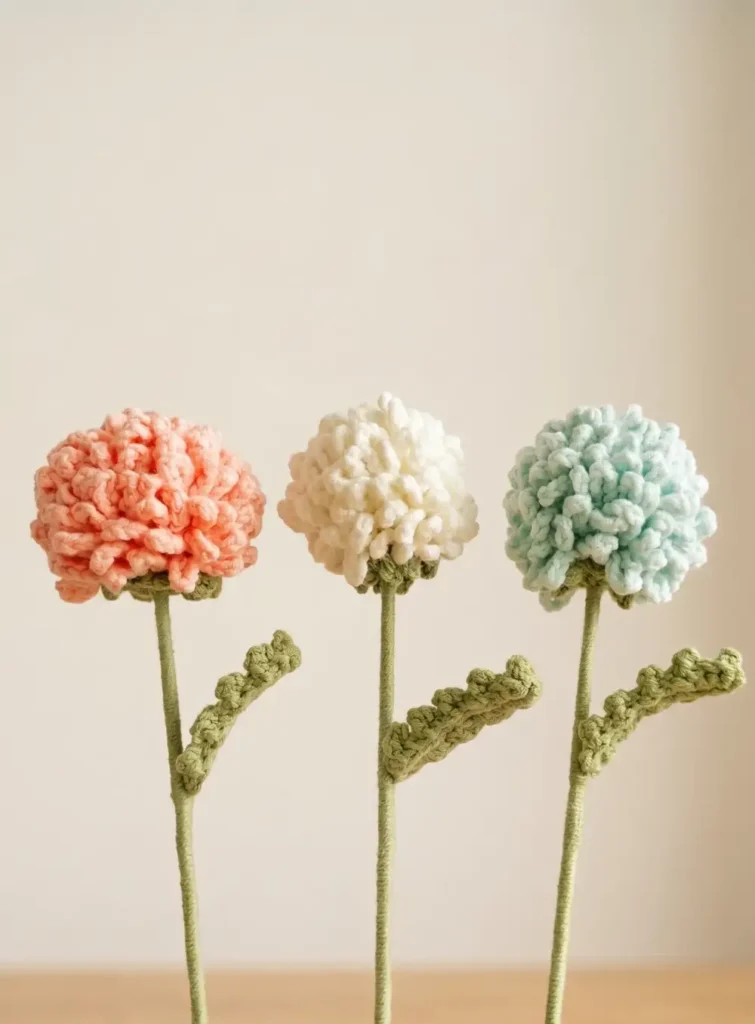 Crochet PingPang Flower Pattern
