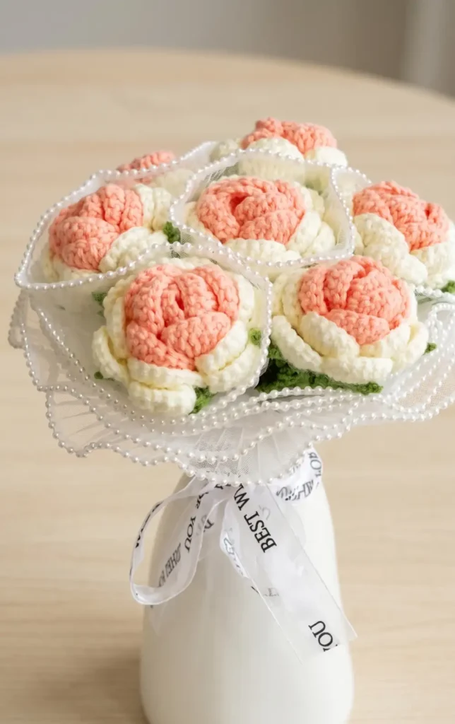 Crochet Rose Flower Bouquet Pattern