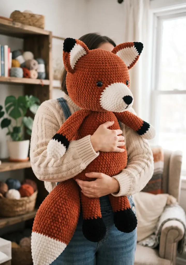 10. Big Crochet Fox Plushie