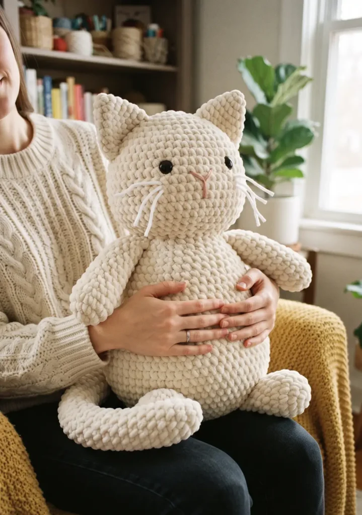 12. Jumbo Crochet Cat Amigurumi