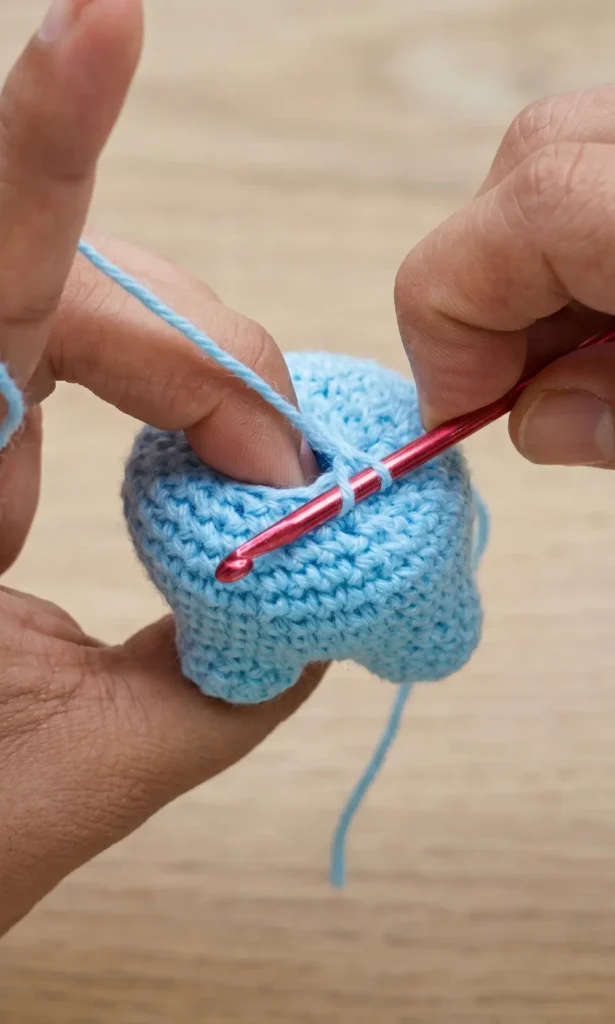 Baby Elephant crochet Amigurumi keychain