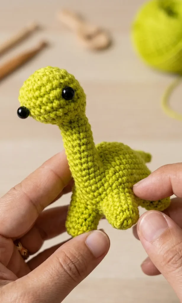 Crochet Dinosaur Keychain pattern