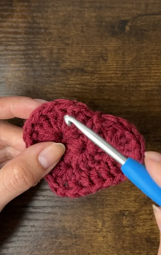 Crochet Heart Drawstring Pouch Bag